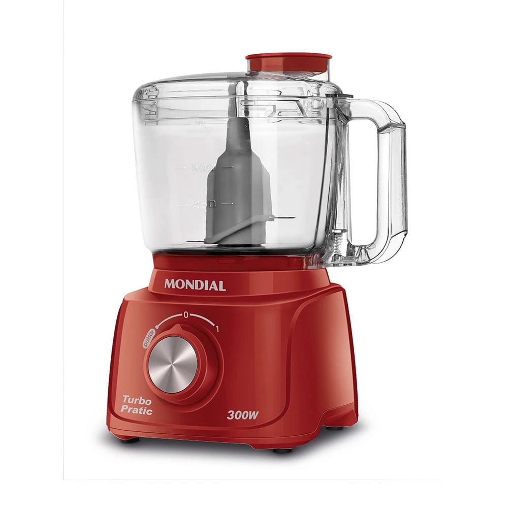 Mini Processador Mondial Turbo Pratic MP-16-R Vermelho - 127V - 2