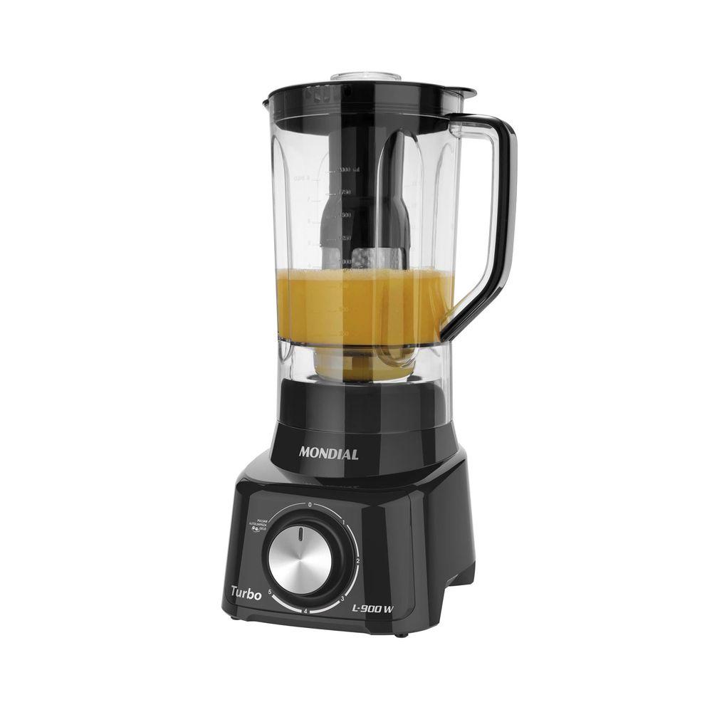 Liquidificador Mondial Turbo Full Black L-900-FB Preto - 220V - 9
