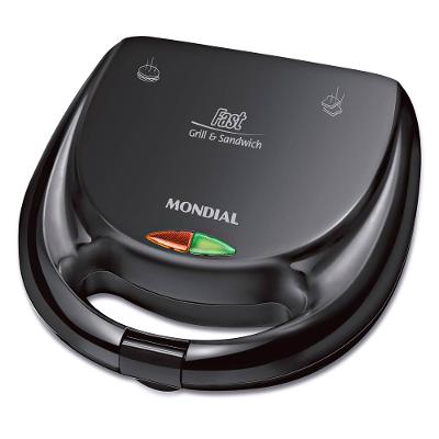 Grill e Sanduicheira Mondial Fast Grill S12 Preta - 750W 220V
