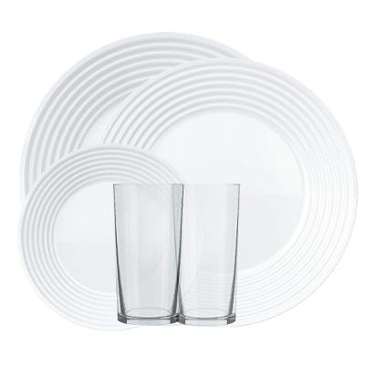 Aparelho de Jantar Nadir Saturno em Vidro 16 Peças