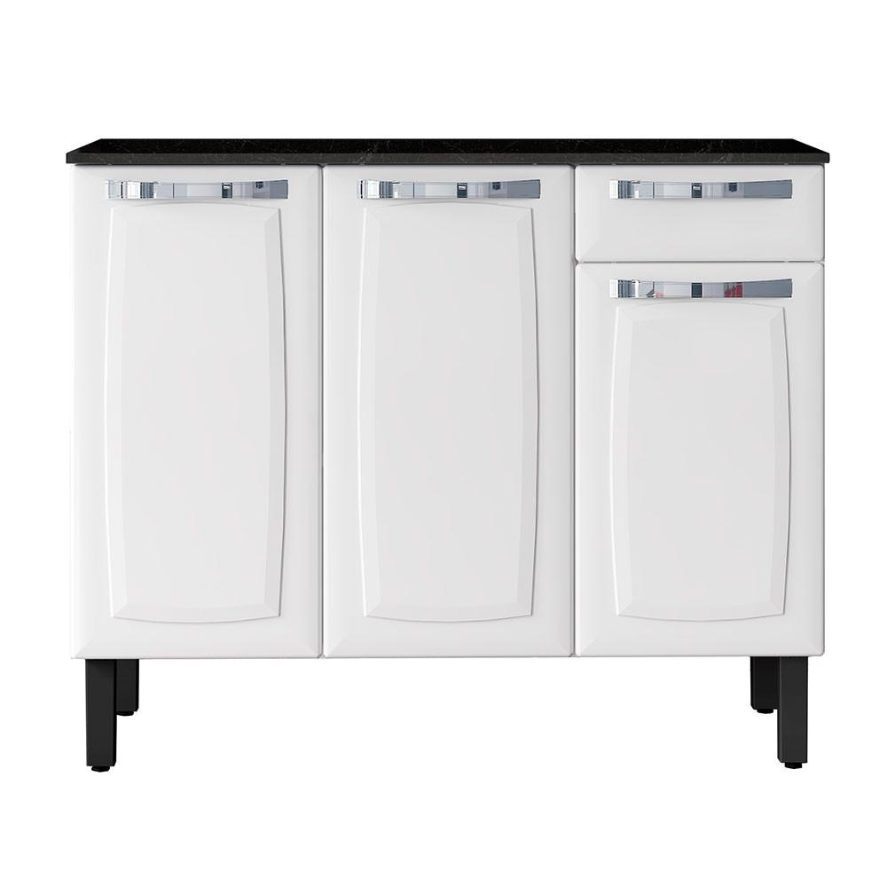 Balcão Itatiaia Rose 3 Portas 1 Gaveta Com Tampo - 1