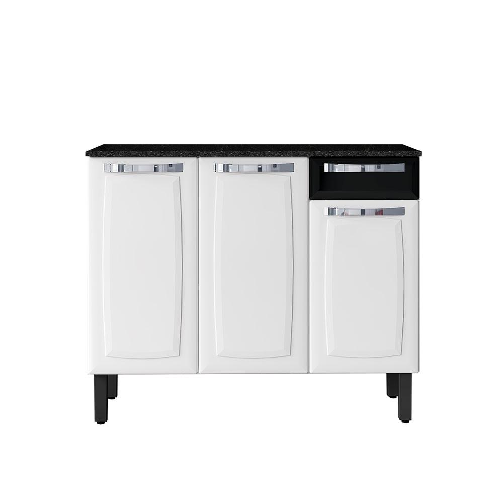 Balcão Itatiaia Rose 3 Portas 1 Gaveta Com Tampo - 1