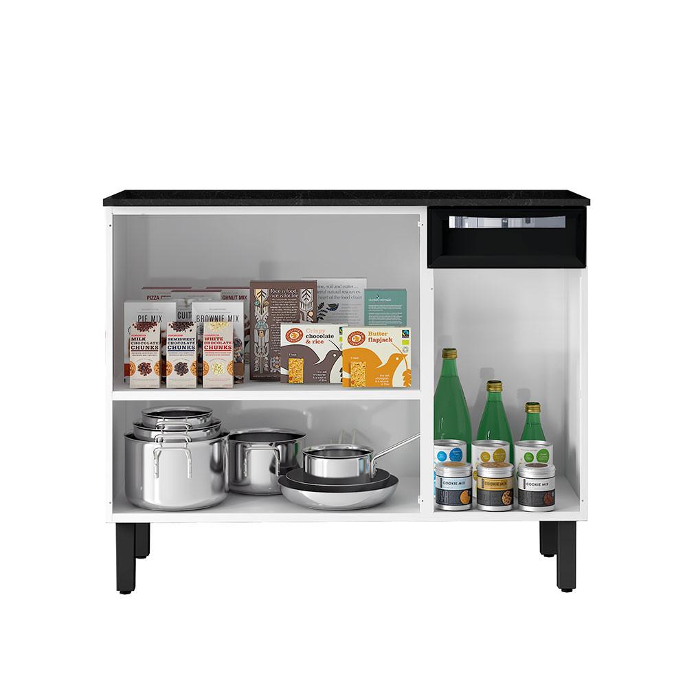 Balcão Itatiaia Rose 3 Portas 1 Gaveta Com Tampo - 3