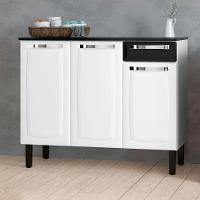 Balcão Itatiaia Rose 3 Portas 1 Gaveta Com Tampo - 2