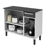 Balcão Itatiaia Rose 3 Portas 1 Gaveta Com Tampo