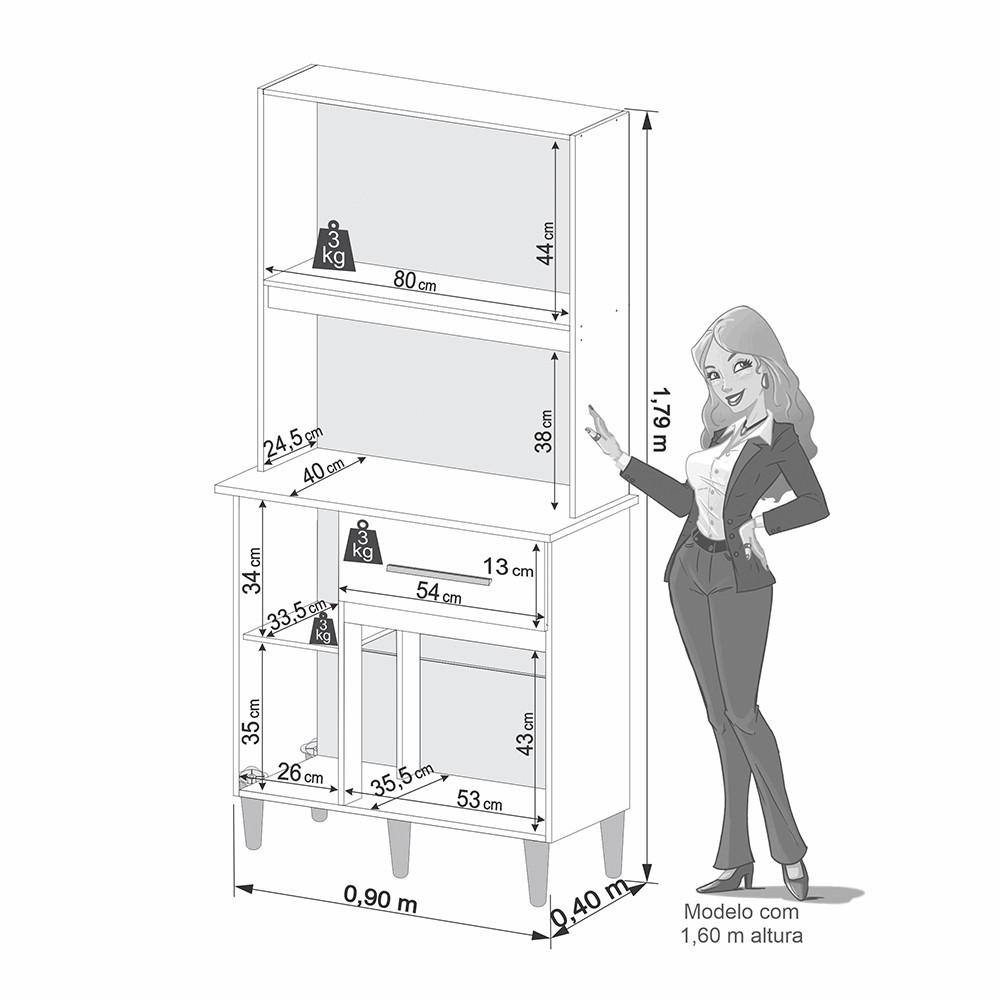 Conjunto de  Cozinha Luiza Imop - 4