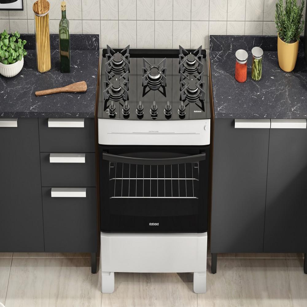 Fogão 5 Bocas à Gás Itatiaia Electra Glass Mesa de Vidro e Acendimento Automático - 2