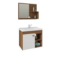 Armário Suspenso Para Banheiro Bia Com Espelheira MGM - 1