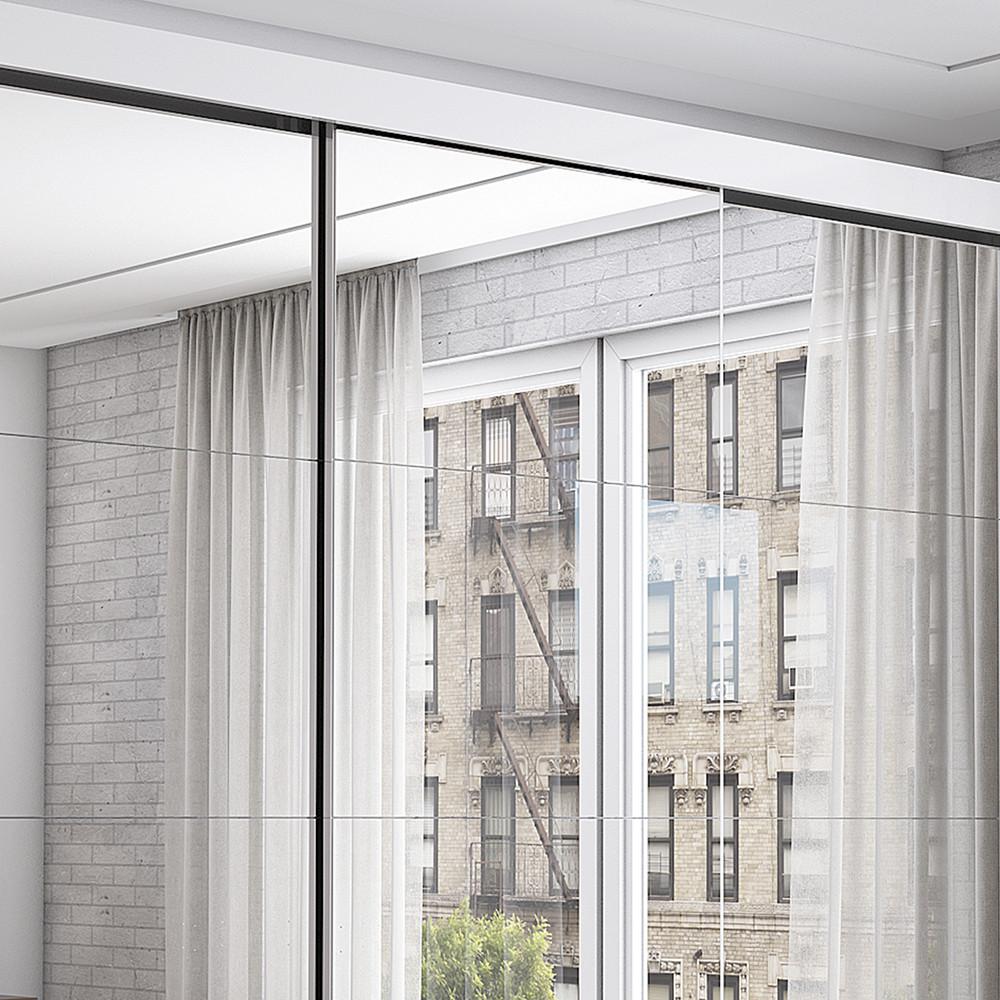 Guarda Roupa Isabela Casal 3 Portas de Correr Com Espelho Master Carioca Móveis - 8