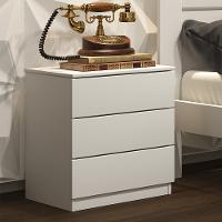 Mesa de Cabeceira Veronna 3 Gavetas MDF Tcil Móveis - 1