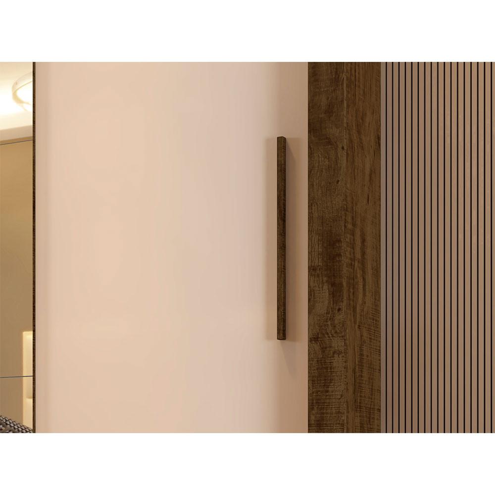 Guarda Roupa Casal Costa Rica 3 Portas com Espelho Central e 4 Gavetas Sallêto Móveis - 4