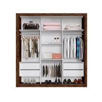 Guarda Roupa Casal Costa Rica 3 Portas com Espelho Central e 4 Gavetas Sallêto Móveis - 5