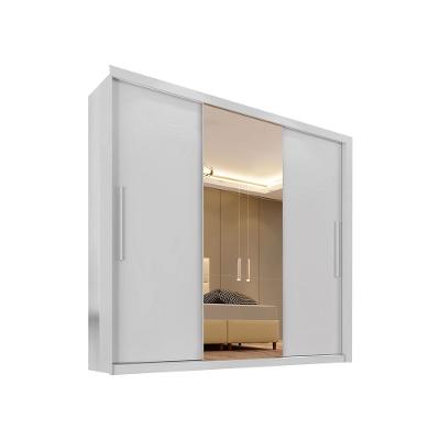 Guarda Roupa Casal Costa Rica 3 Portas com Espelho Central e 4 Gavetas Sallêto Móveis