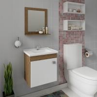 Armário Suspenso Para Banheiro Iris Com Espelheira MGM - 2