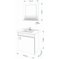 Armário Suspenso Para Banheiro Iris Com Espelheira MGM - 3