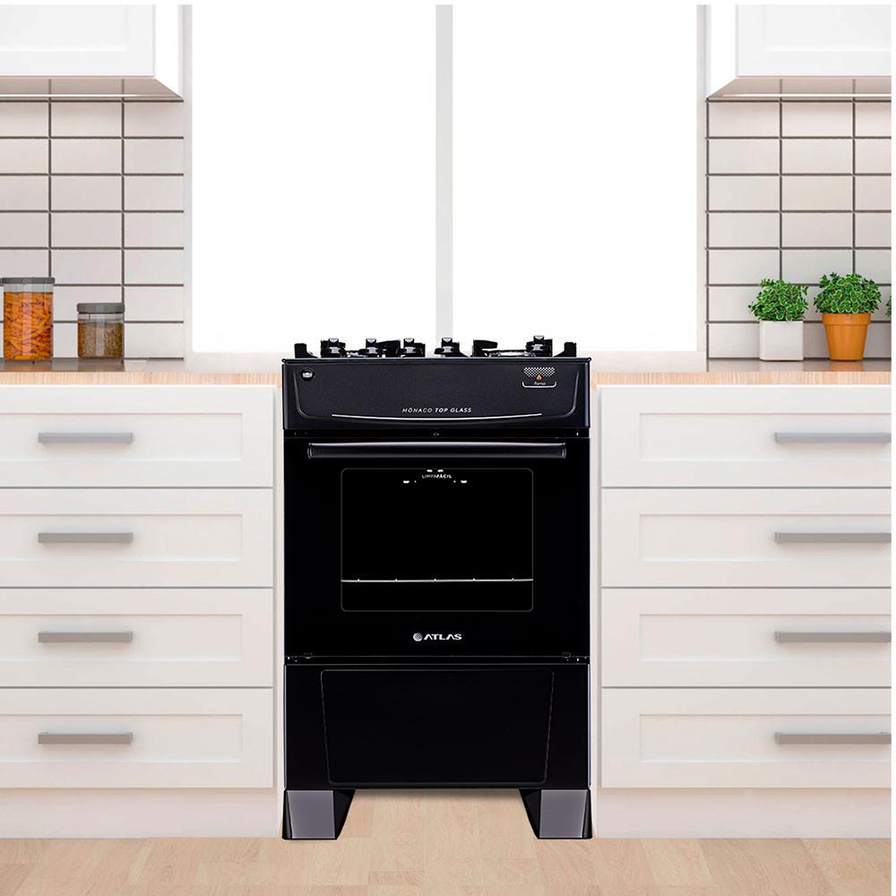 Fogão Mônaco Top Glass 4 bocas Atlas com Mesa de Vidro - 9