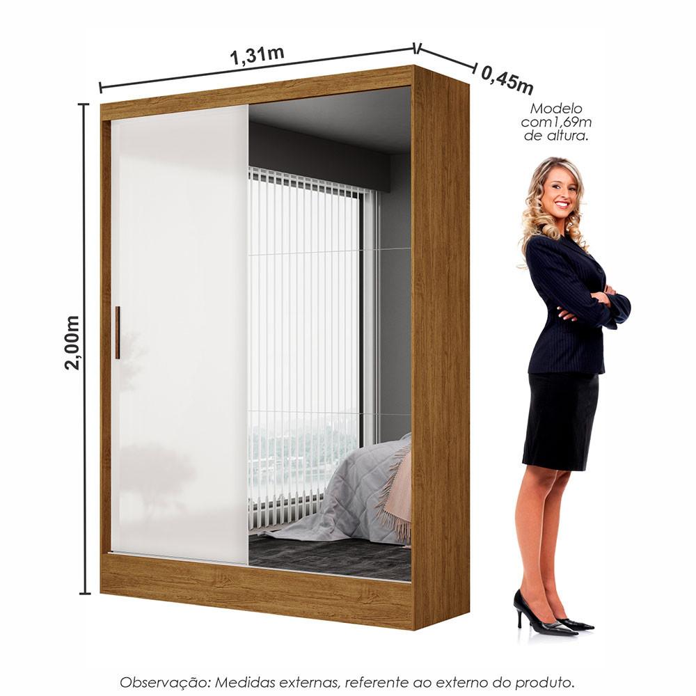 Guarda Roupa Belém 2 Portas e 2 Gavetas Plus Carioca Moveis - 3