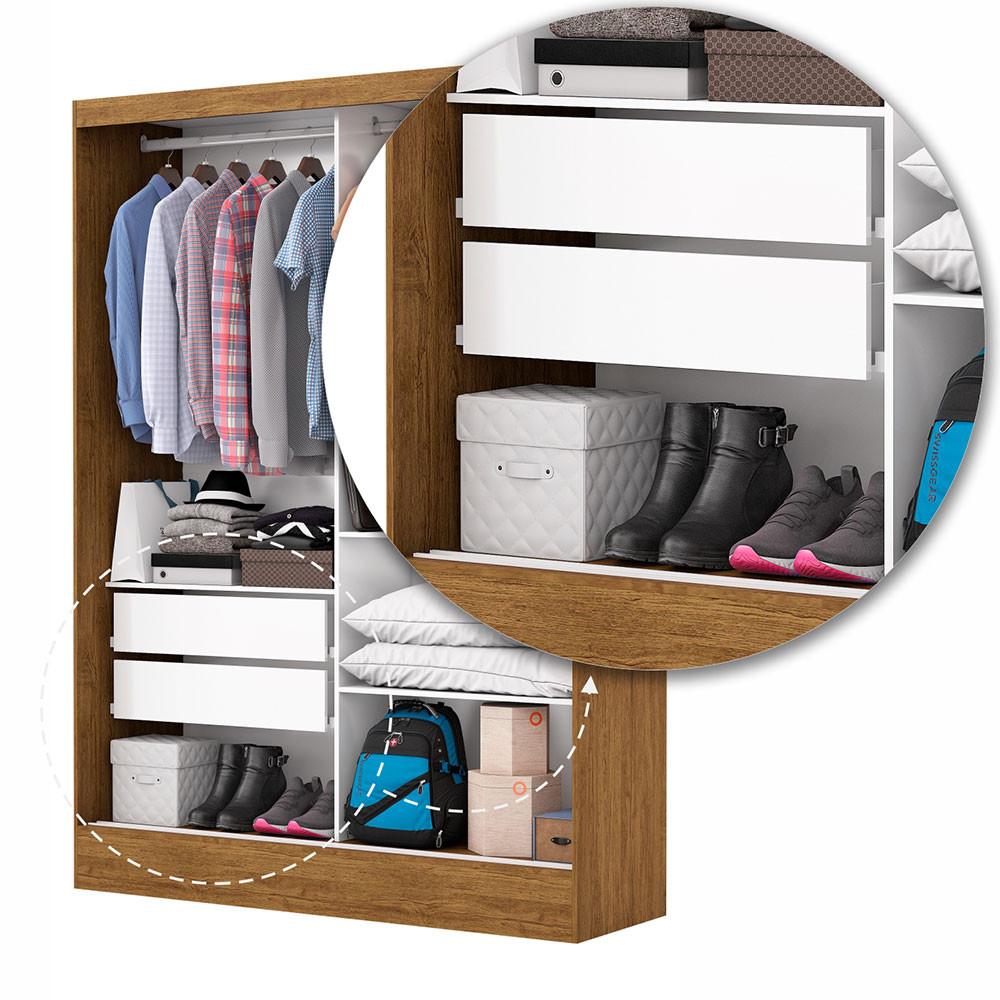 Guarda Roupa Belém 2 Portas e 2 Gavetas Plus Carioca Moveis - 6