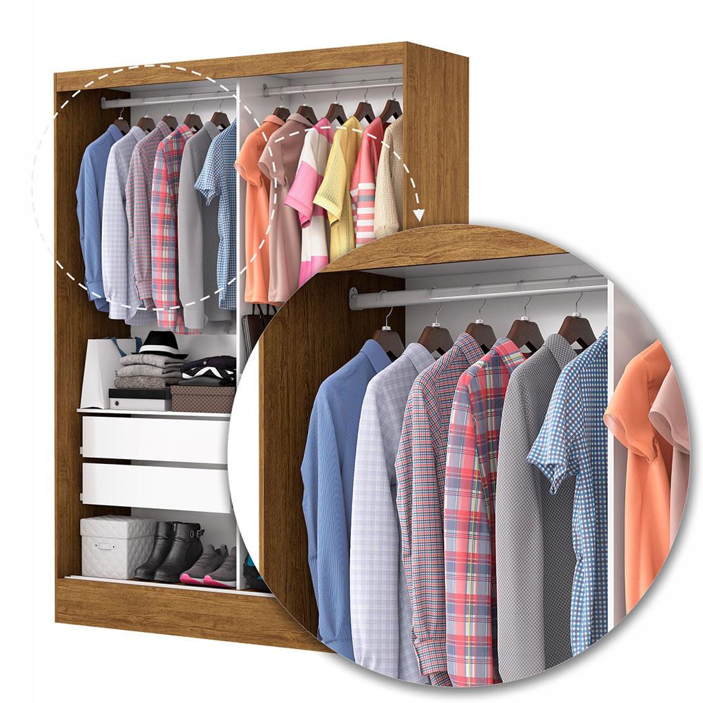 Guarda Roupa Belém 2 Portas e 2 Gavetas Plus Carioca Moveis - 7