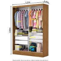 Guarda Roupa Belém 2 Portas e 2 Gavetas Plus Carioca Moveis