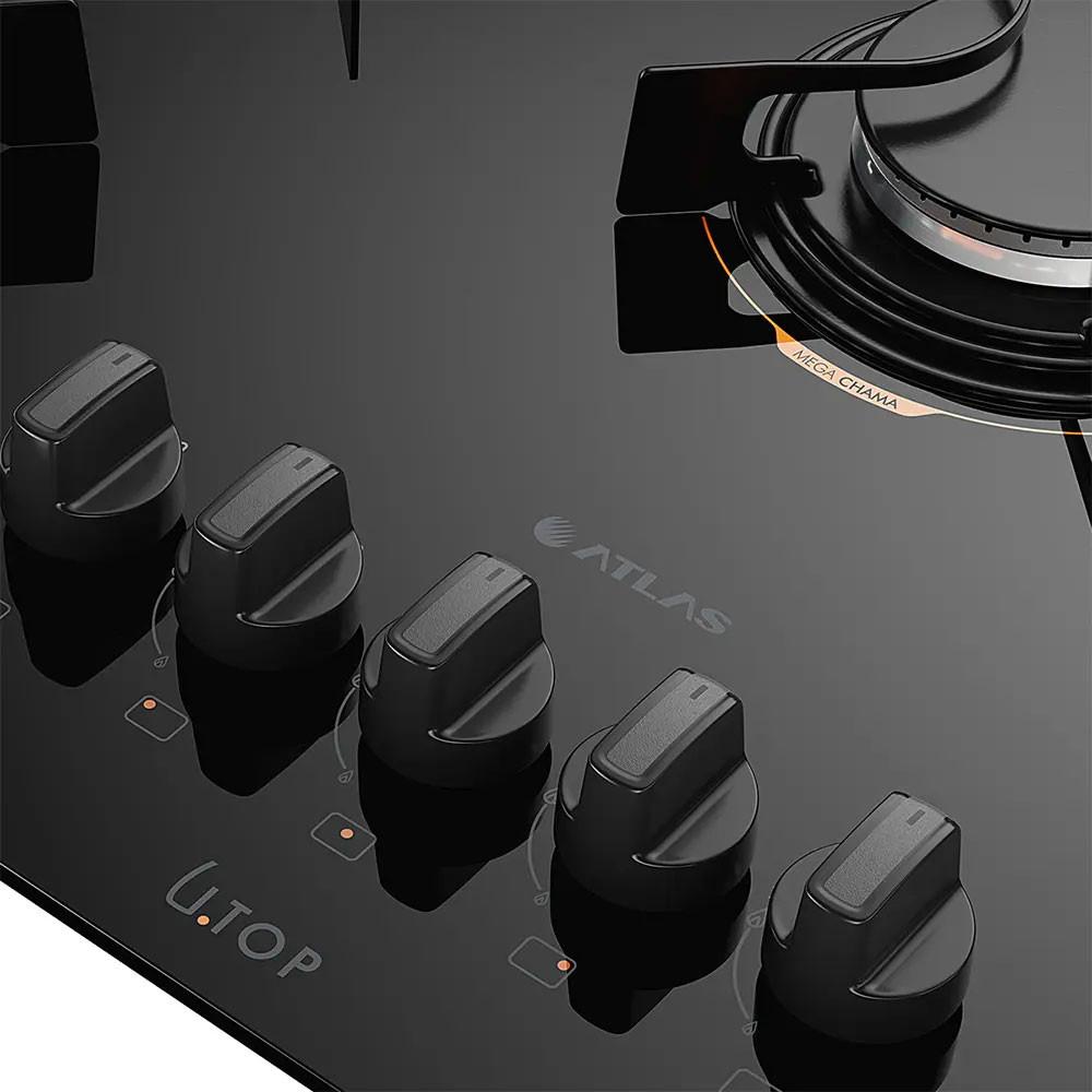 Cooktop U Top 5 Bocas com Mesa de Vidro Atlas - 4