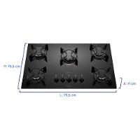 Cooktop U Top 5 Bocas com Mesa de Vidro Atlas - 3