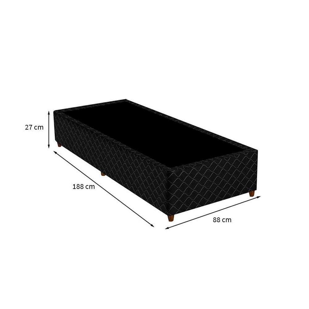 Base Cama Box Universal Convencional Gazin 27x188x88 Poliéster Bordado - 2