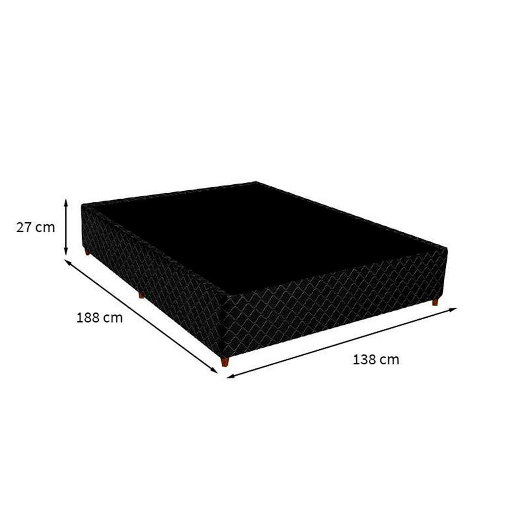 Base Cama Box Universal Convencional Gazin 27x188x138 Poliéster Bordado - 3