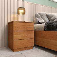 Mesa de Cabeceira Veronna 3 Gavetas MDF Tcil Móveis - 1