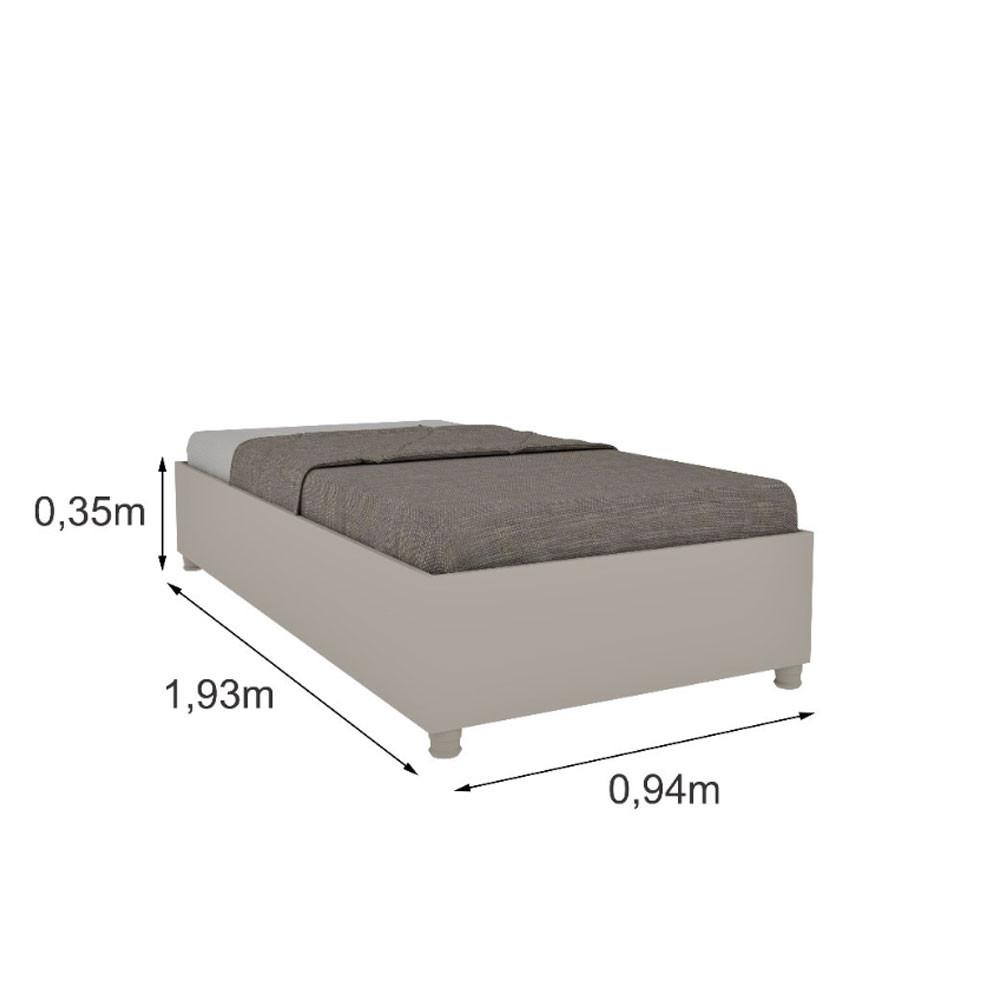 Cama Box Mônaco Solteiro Madeira Reflorestada Tcil Móveis - 3