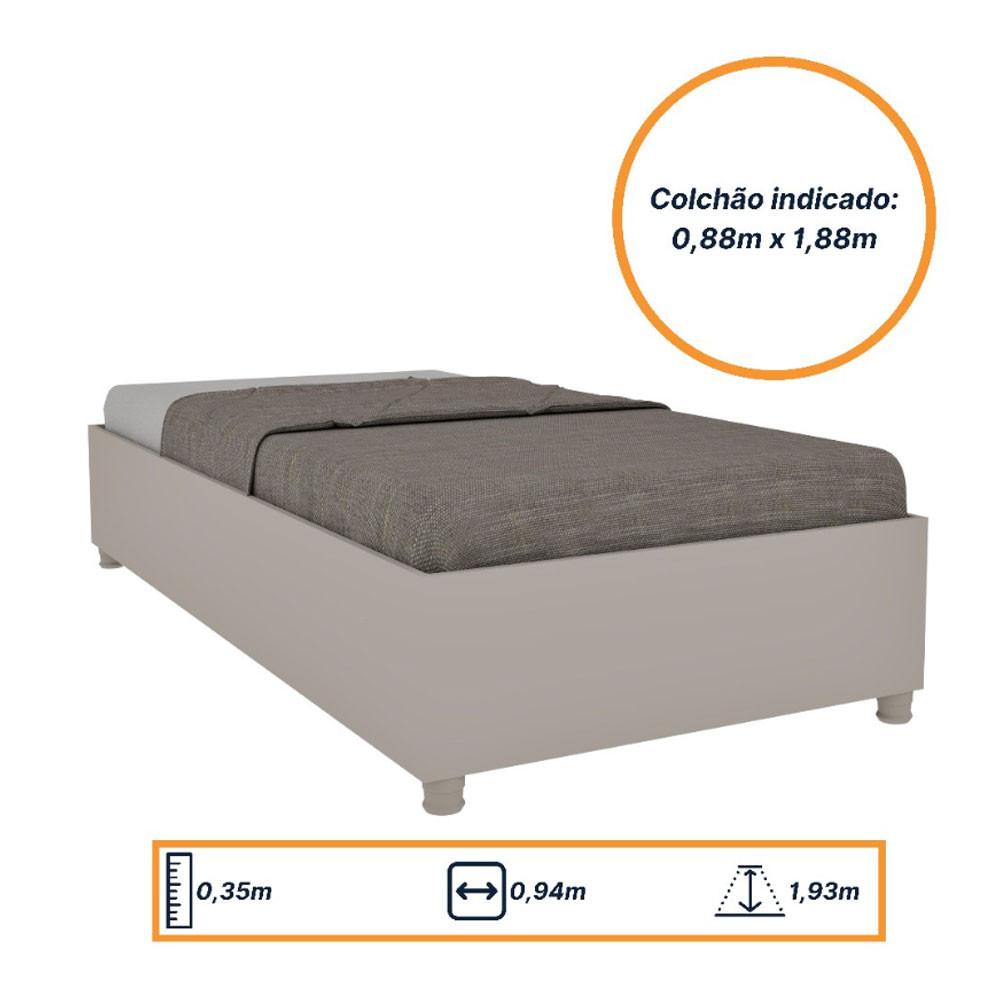 Cama Box Mônaco Solteiro Madeira Reflorestada Tcil Móveis - 4