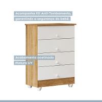Comoda Lia Soft em MDF com 4 Gavetas Tigus Baby - 5