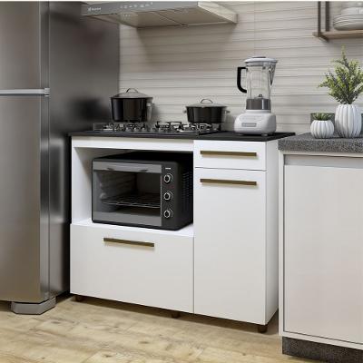Balcão de Cozinha para Cooktop Áustria 4 bocas 2 Portas Kaiki Móveis