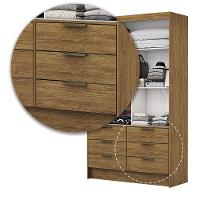 Guarda Roupa Sevilha 2 Portas de Correr Com Espelho Premium Carioca Móveis - 6