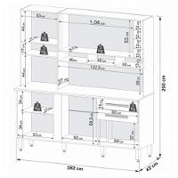 Cozinha Alexia com Espelho 6 Portas MDF e MDP Imop - 3