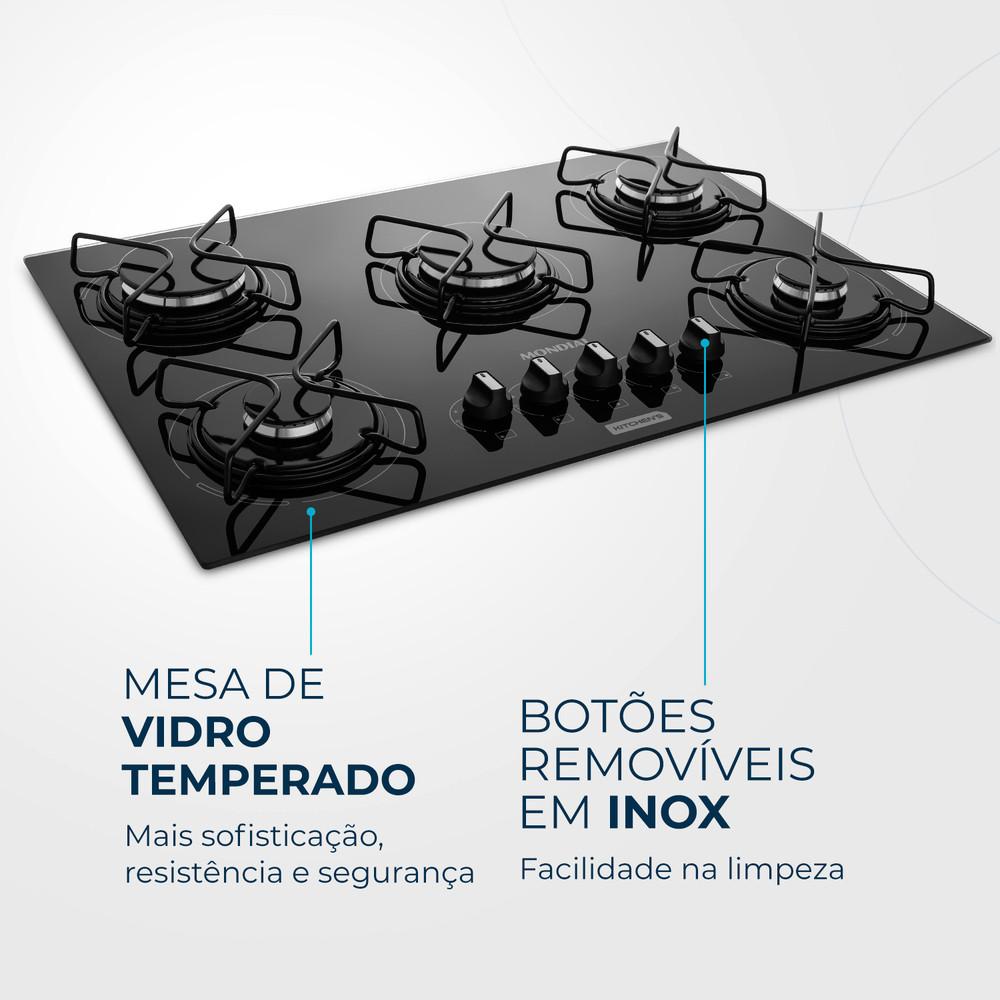 Cooktop Mondial 5 Bocas a Gás - CTG-02 - 4
