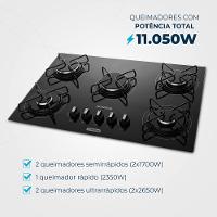 Cooktop Mondial 5 Bocas a Gás - CTG-02 - 2