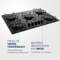 Cooktop Mondial 5 Bocas a Gás - CTG-02