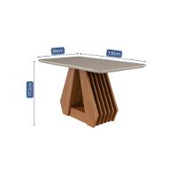 Conjunto Sala de Jantar Ágata Tampo em MDF e Vidro Com 4 Cadeiras Paola Cimol