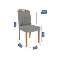 Conjunto Sala de Jantar Ágata Tampo em MDF e Vidro Com 4 Cadeiras Paola Cimol - 5