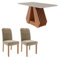 Conjunto Sala de Jantar Ágata Tampo em MDF e Vidro Com 4 Cadeiras Paola Cimol - 2