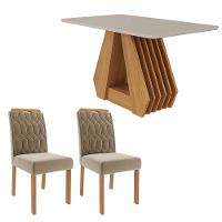 Conjunto Sala de Jantar Ágata Tampo em MDF e Vidro Com 4 Cadeiras Paola Cimol - 2