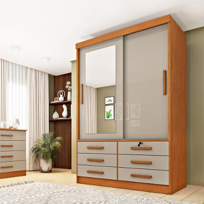 Guarda Roupa 2 Portas Chicago com Espelho Tcil