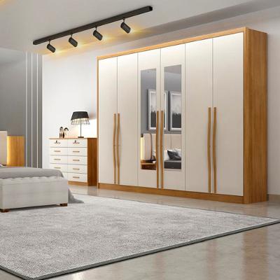 Guarda Roupa Casal Robust 6 Portas 6 Gavetas Com Espelho Novo Horizonte