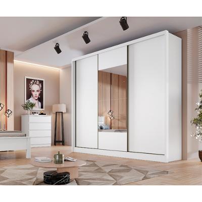Guarda Roupa Casal Arezzo 3 Portas 6 Gavetas Com Espelho Novo Horizonte