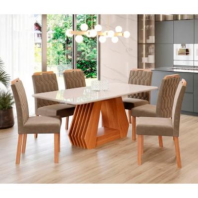 Conjunto Sala de Jantar Ágata com 6 Cadeiras Paola Cimol