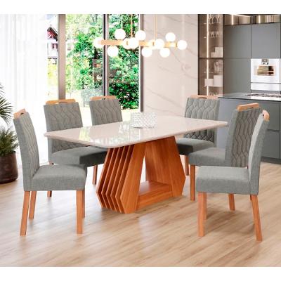 Conjunto Sala de Jantar Ágata com 6 Cadeiras Paola Cimol