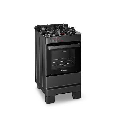Fogão Esmaltec Ideal Top Glass 4 Bocas com Acendimento Automático e Mesa de Vidro