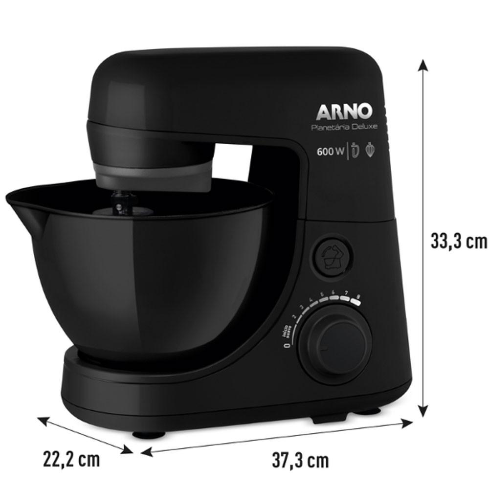 Batedeira Planetária Deluxe 600W Preta KT-01 com Forma Rochedo 127V Arno - 3
