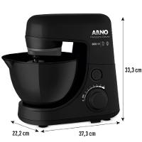 Batedeira Planetária Deluxe 600W Preta KT-01 com Forma Rochedo 127V Arno - 3